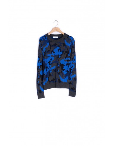 Pull camouflage en jacquard destockage