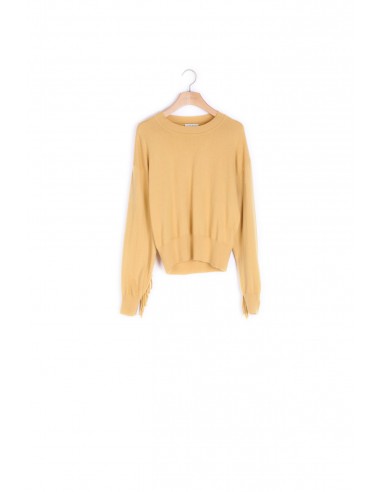 Pull en laine et cachemire avec franges en stock