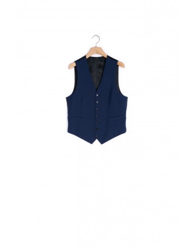 Gilet slim fit en laine super 100s pas cheres